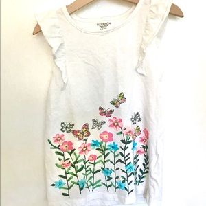 🔴ToughSkins Girls Ruffled Sleeveless Top